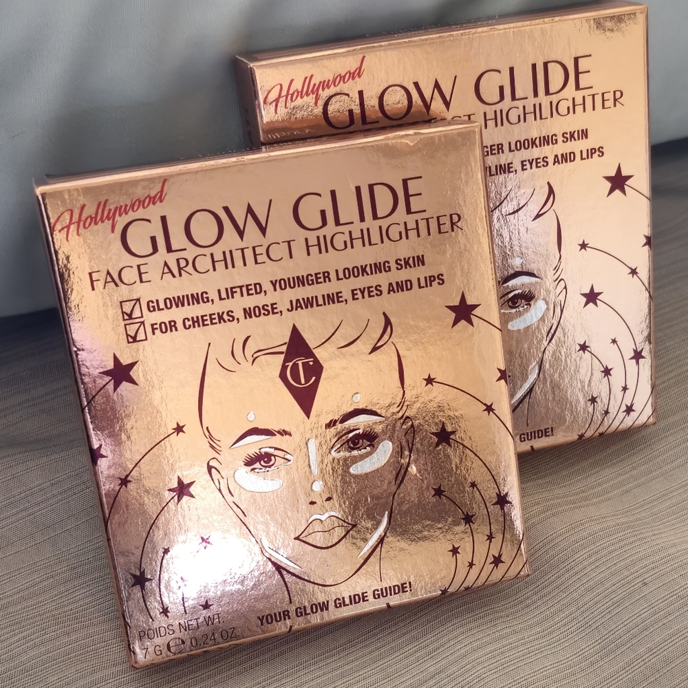 NIB Charlotte Tilbury Glow Glide Highlighter Rose Gold Glow **2 Available** - Picture 6 of 8